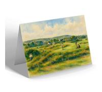NOTELET - General View from the 18th Tee, Tain - Vintage Art Style