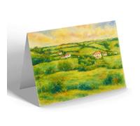 NOTELET - General View from the Cliff, Amroth - Vintage Art Style