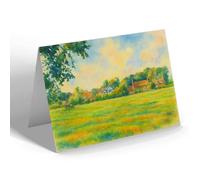 NOTELET - General View from the Derry, Ashton Keynes a - Vintage Art Style