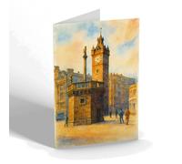 NOTELET - Glasgow Cross & Tolbooth, Glasgow - Vintage Art Style
