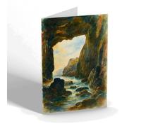 NOTELET - Glimpse from the Devil's Hole, Jersey - Vintage Art Style