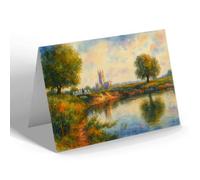 NOTELET - Gloucester from the River Severn - Vintage Art Style