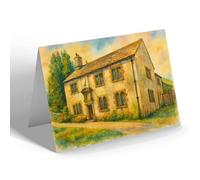 NOTELET - Grammar School, Hawkshead - Vintage Art Style
