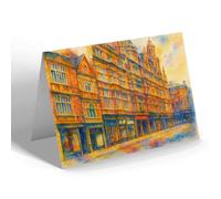 NOTELET - Granby Street & Grand Hotel, Leicester - Vintage Art Style