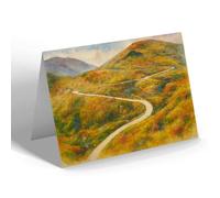 NOTELET - Hair Pin Bend, Rest & Be Thankful - Vintage Art Style