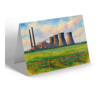 NOTELET - Hams Hall Power Station, Castle Bromwich - Vintage Art Style