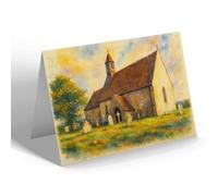 NOTELET - Hardham Church, near Pulborough - Vintage Art Style