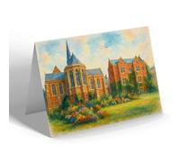 NOTELET - Harrow. Boy's Chapel from Terrace - Vintage Art Style