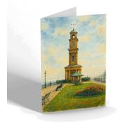 NOTELET - Herne Bay. The Clock Tower (b) - Vintage Art Style