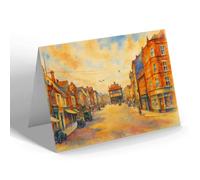NOTELET - High Street from the Bridge, Maidstone - Vintage Art Style