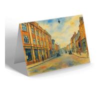 NOTELET - High Street & King's Head, Loughborough - Vintage Art Style