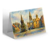 NOTELET - High Street, Looking East, Falkland - Vintage Art Style