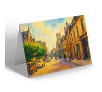NOTELET - High Street Looking East, North Berwick - Vintage Art Style