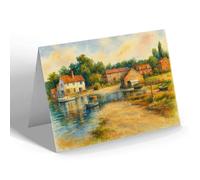 NOTELET - High Tide At Pin Mill - Vintage Art Style