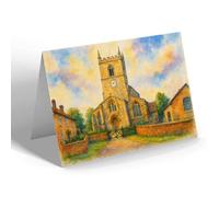 NOTELET - Holy Trinity Church, Bottisham - Vintage Art Style