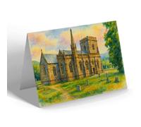 NOTELET - Holy Trinity Church, Burrington - Vintage Art Style
