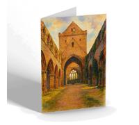 NOTELET - Interior, Sweetheart Abbey, Dumfries - Vintage Art Style