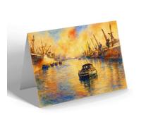 NOTELET - King George V Dock, Hull (a) - Vintage Art Style
