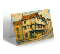 NOTELET - King John's Hunting Lodge, Axbridge (b) - Vintage Art Style