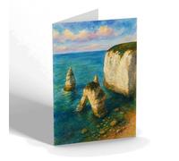 NOTELET - King & Queen Rocks, Flamborough (a) - Vintage Art Style
