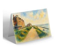 NOTELET - Kirkley Cliffs & Empire Hotel, Lowestoft - Vintage Art Style