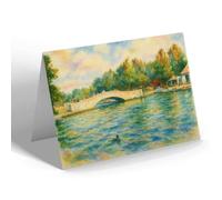 NOTELET - Lake & Boathouse, Wicksteed Park - Vintage Art Style