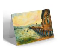 NOTELET - Lake District. Pooley Bridge Landg Stage a - Vintage Art Style