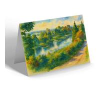 NOTELET - Lake & River from Brundall Gardens - Vintage Art Style
