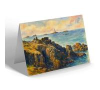 NOTELET - Lands End & the Longships - Vintage Art Style