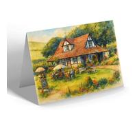 NOTELET - Larkstone Gardens Cafe, Ilfracombe - Vintage Art Style