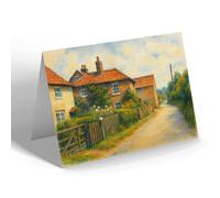 NOTELET - Little Lane, Gringley on the Hill - Vintage Art Style
