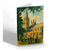 NOTELET - Llandaff Cathedral (a) - Vintage Art Style