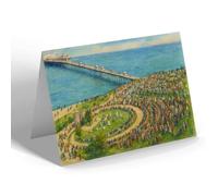 NOTELET - Llandudno Happy Valley Minstrels & Pier b - Vintage Art Style