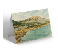 NOTELET - Llandudno. The Great Orme from the Pier - Vintage Art Style
