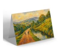 NOTELET - Llangollen. Berwyn from Canal - Vintage Art Style