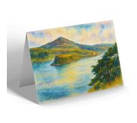 NOTELET - Loch from Old Tower on the Meall, Portree - Vintage Art Style