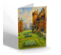 NOTELET - London. A View in the Temple Gardens - Vintage Art Style