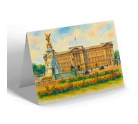 NOTELET - London, Buckingham Palace (d) - Vintage Art Style