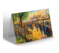 NOTELET - London, Church Parade in Hyde Park - Vintage Art Style