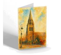 NOTELET - London. Feltham Parish Church - Vintage Art Style