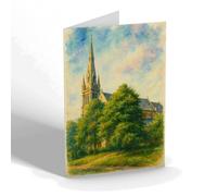 NOTELET - London. Holy Trinity Church, Roehampton - Vintage Art Style