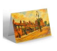 NOTELET - London, Hornsey. Old Houses, High Street - Vintage Art Style