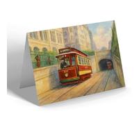 NOTELET - London, L.C.C. Subway Tramways - Vintage Art Style