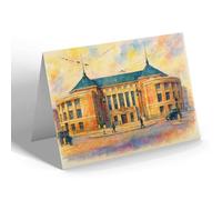NOTELET - London, Municipal Buildings, Wandsworth - Vintage Art Style