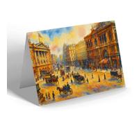 NOTELET - London, Piccadilly Circus (i) - Vintage Art Style