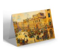 NOTELET - London, Piccadilly Circus (l) - Vintage Art Style