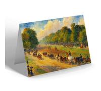 NOTELET - London, Rotten Row, Hyde Park (a) - Vintage Art Style
