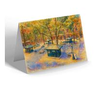 NOTELET - London, St Bartholomew's Hospital - Square - Vintage Art Style