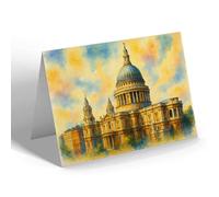NOTELET - London, St Paul's Cathedral (a) - Vintage Art Style
