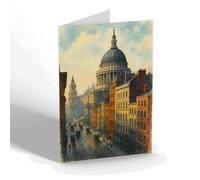 NOTELET - London. St Paul's Cathedral (b) - Vintage Art Style